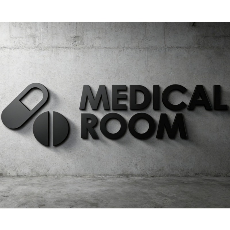 Health Wellness Clinic - Medical Room Sign - Acrylic 3D