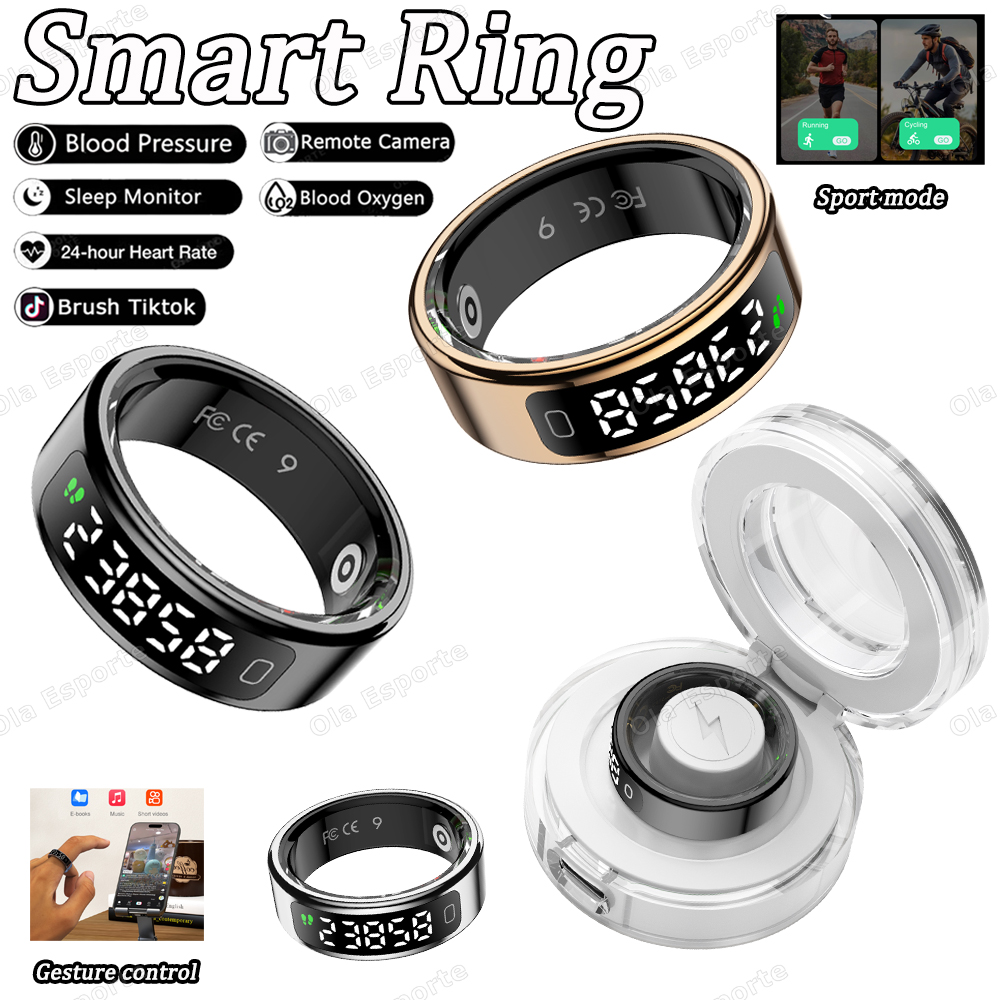 Blood Oxygen Monitor - 2026 New Smart Ring Display Screen