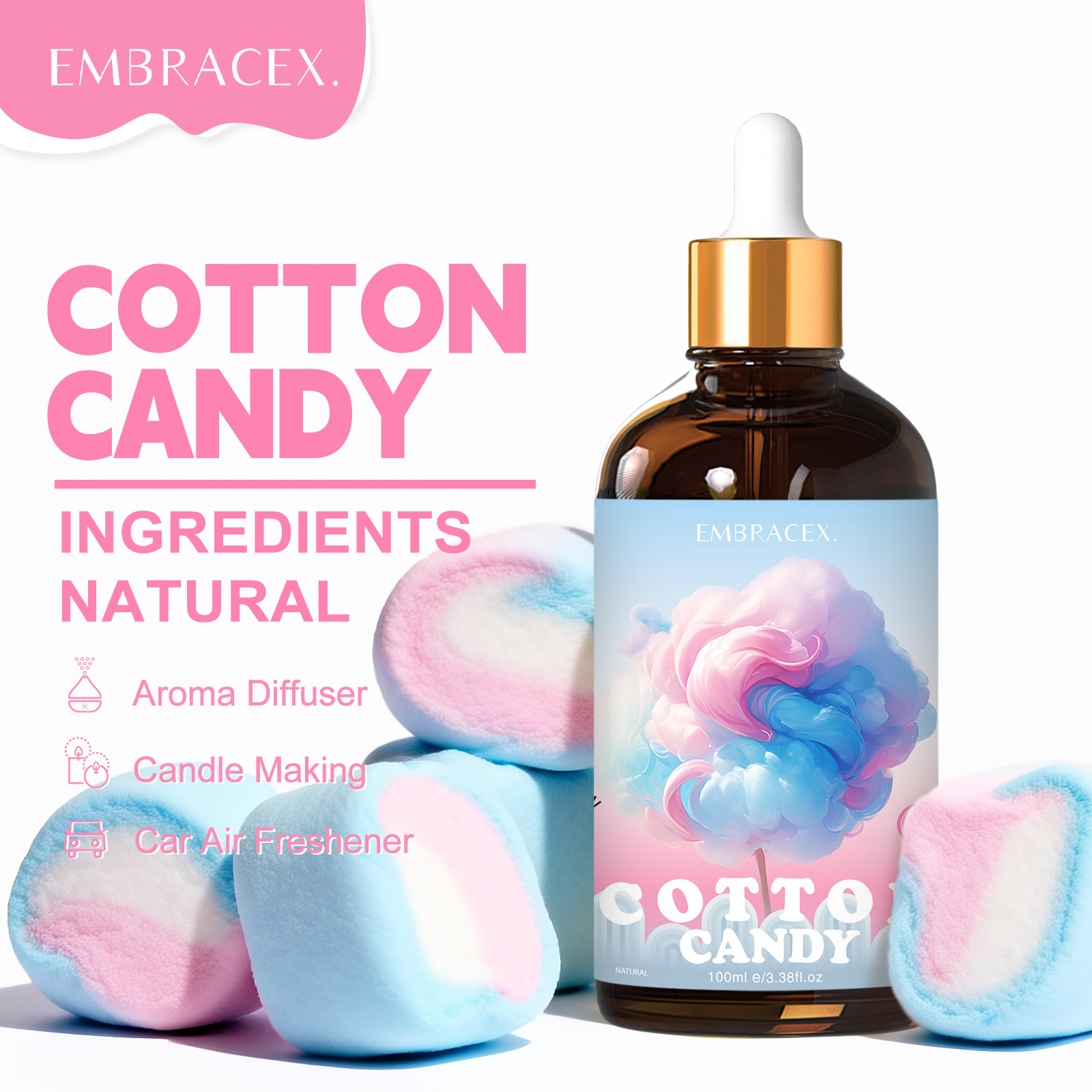100ml Cotton Candy Essential O - Aromatherapy Diffuser 评论和价格