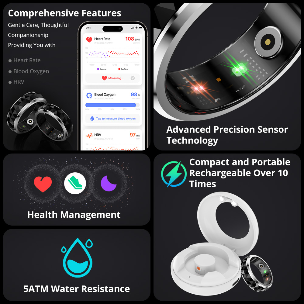 2024 COLMI R11 Smart Ring, Fid - Blood Oxygen Monitor 评论和价格