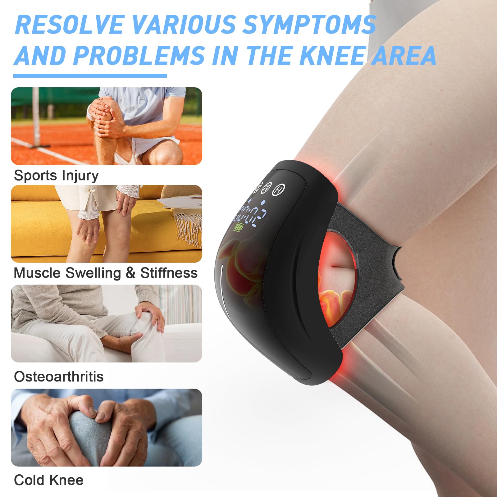 Electric Heated Knee Massager  - Red Light Therapy Device 评论和价格