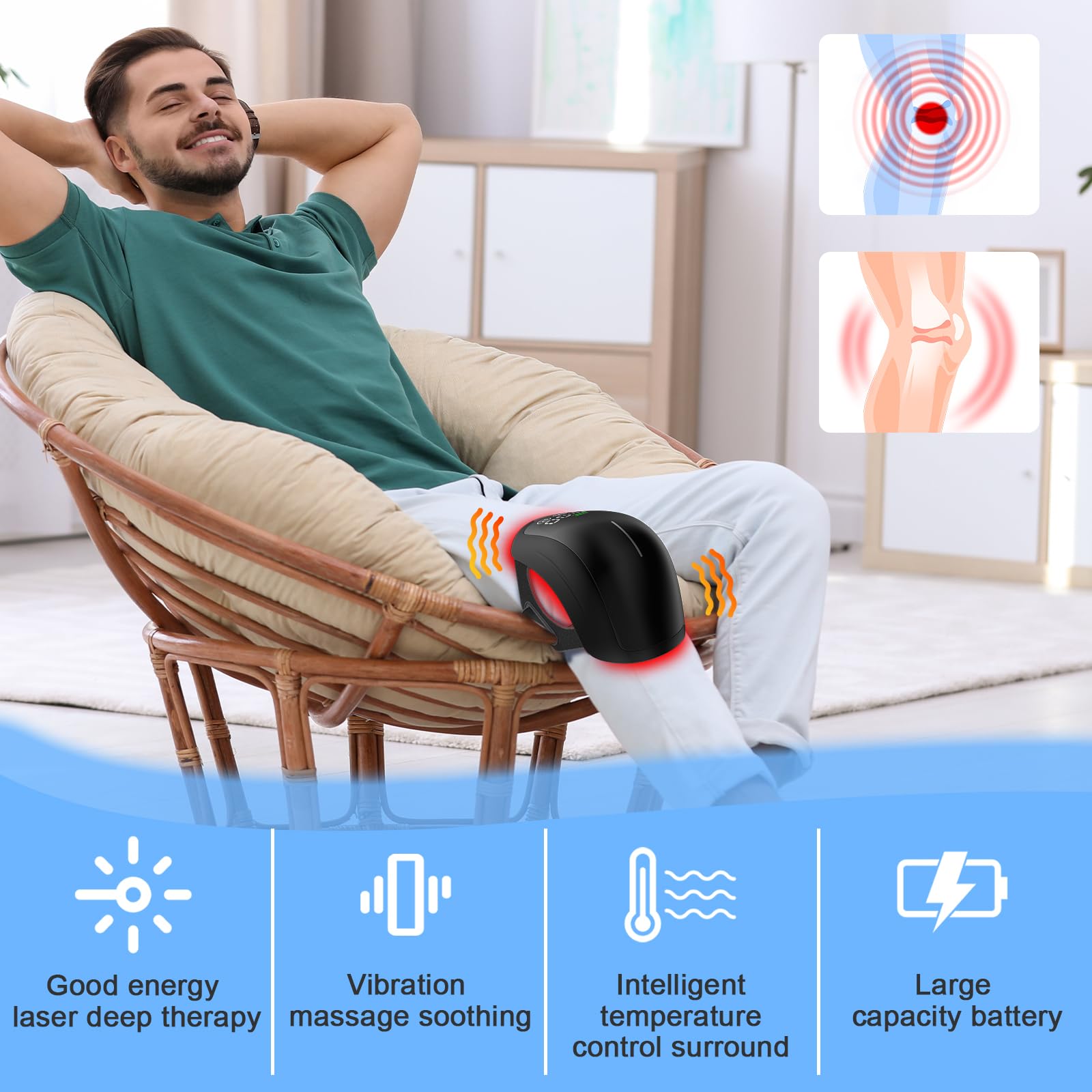 Electric Heated Knee Massager  - Red Light Therapy Device 评论和价格